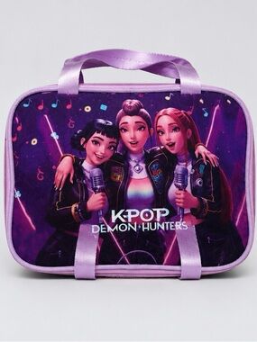 KPOP Demon Hunters Insulated Lunch Bag | Reusable Cooler Tote | Purple